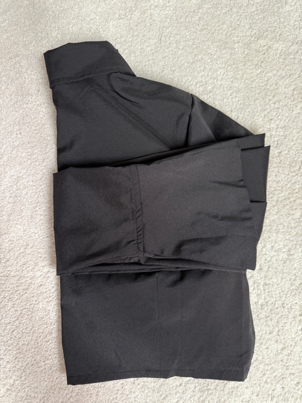 Twist-Front Cropped Blouse with Collared Neck - Black - Picture 13 of 14